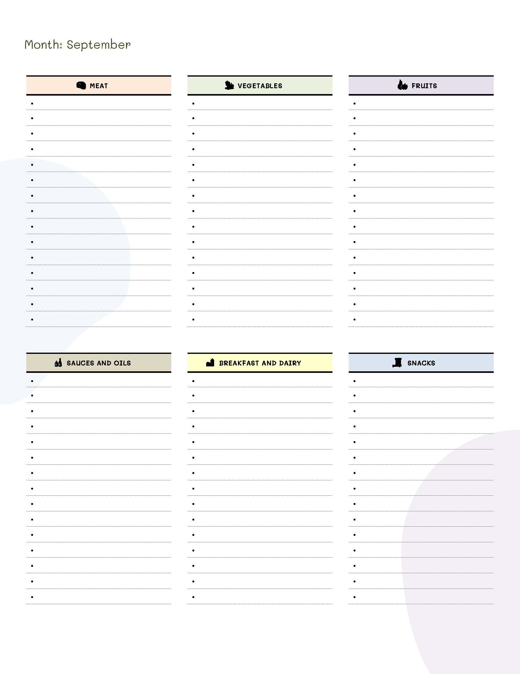 Free Free Grocery List Template - Google Docs, Word, PDF | Template.net