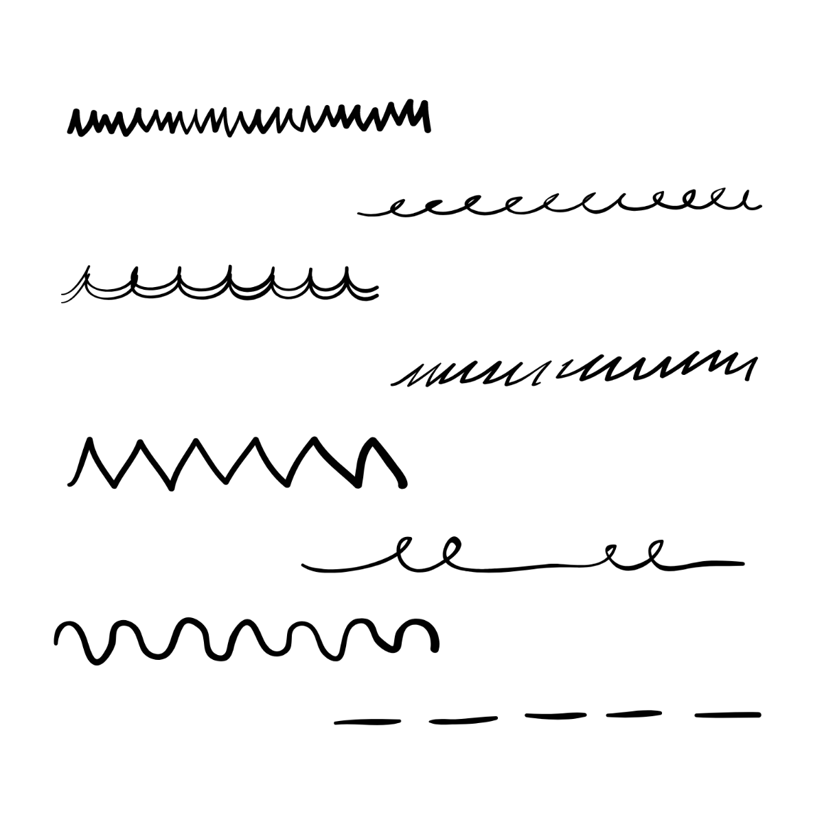 Doodle Line Vector Template