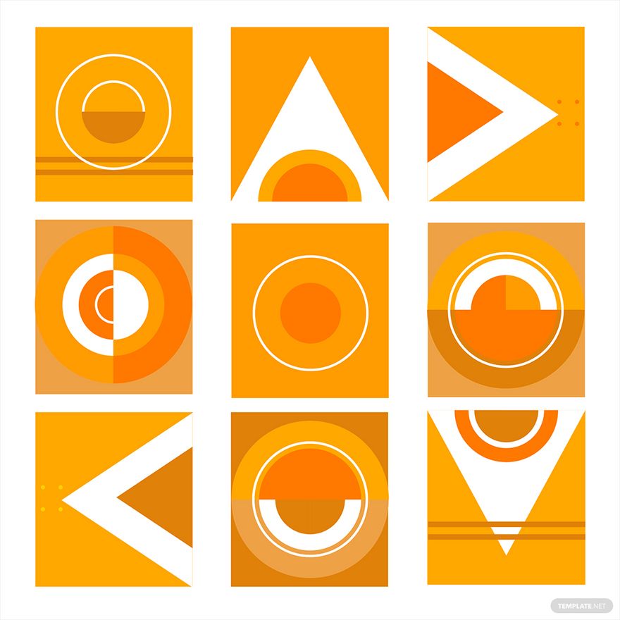 Free Orange Geometric Vector in Illustrator, EPS, SVG, JPG, PNG