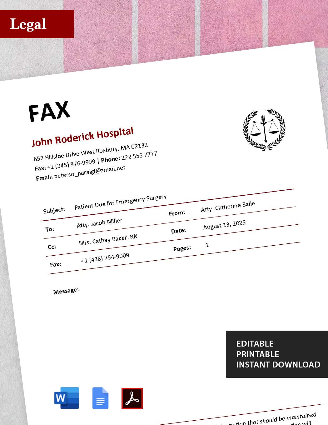 FREE Fax Cover Sheet Template - Download in Word, Google Docs, Excel ...