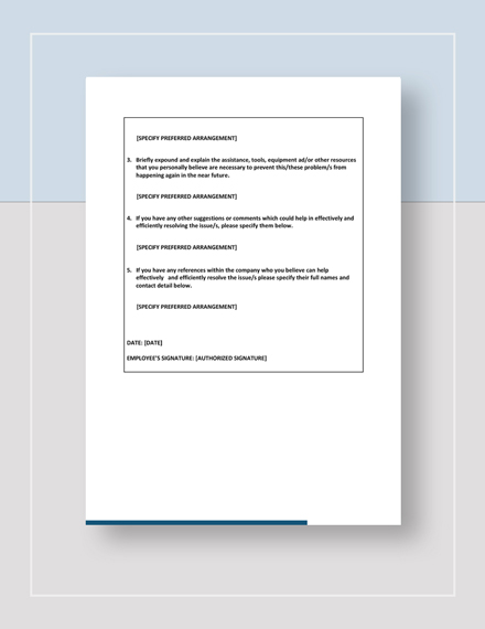 Employee Correction Form Template