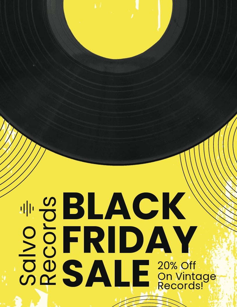 Vintage Black Friday Flyer Template