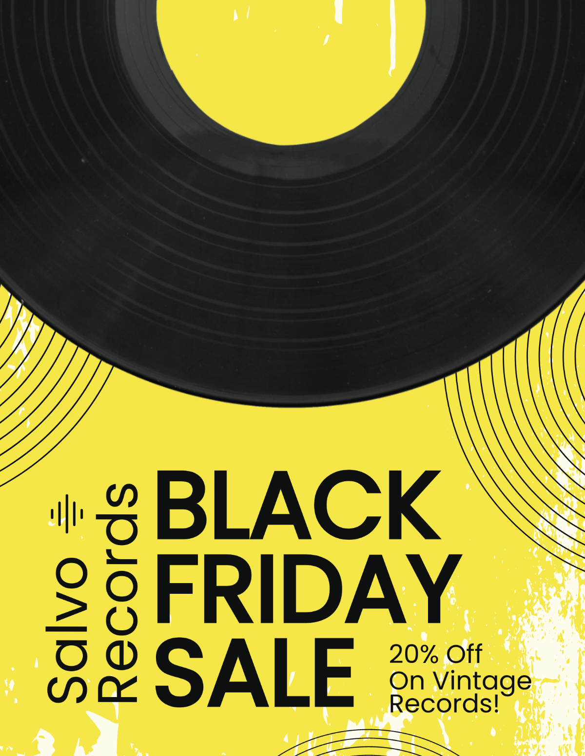 Vintage Black Friday Flyer Template