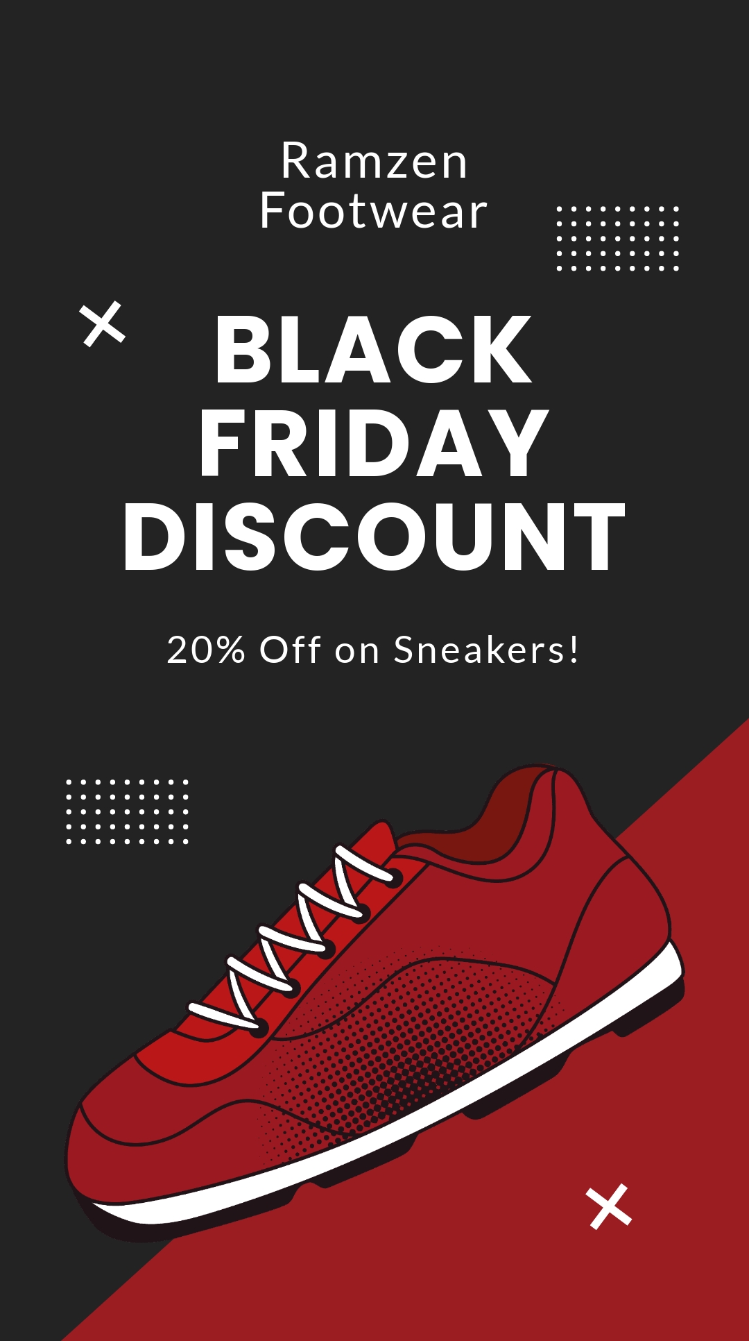 Free Black Friday Discount Whatsapp Post Template