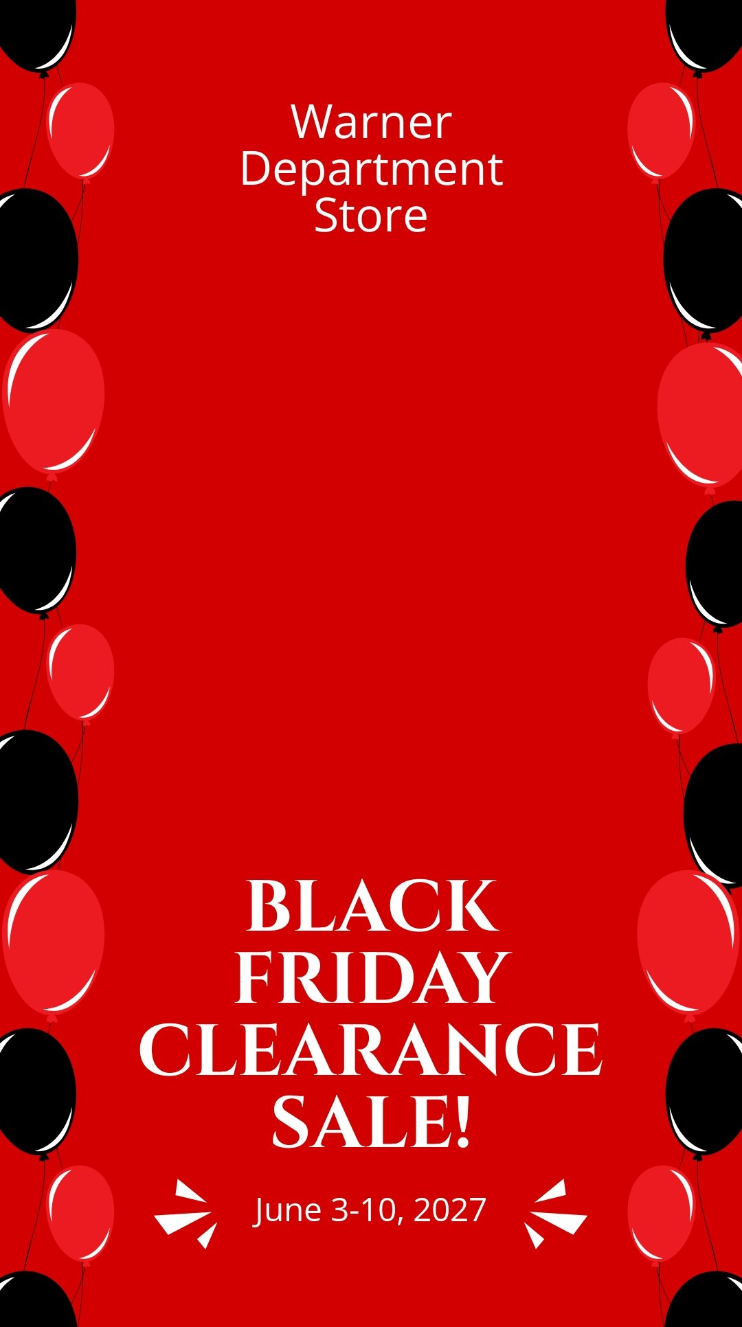 Free Black Friday Clearance Sale Snapchat Geofilter Template