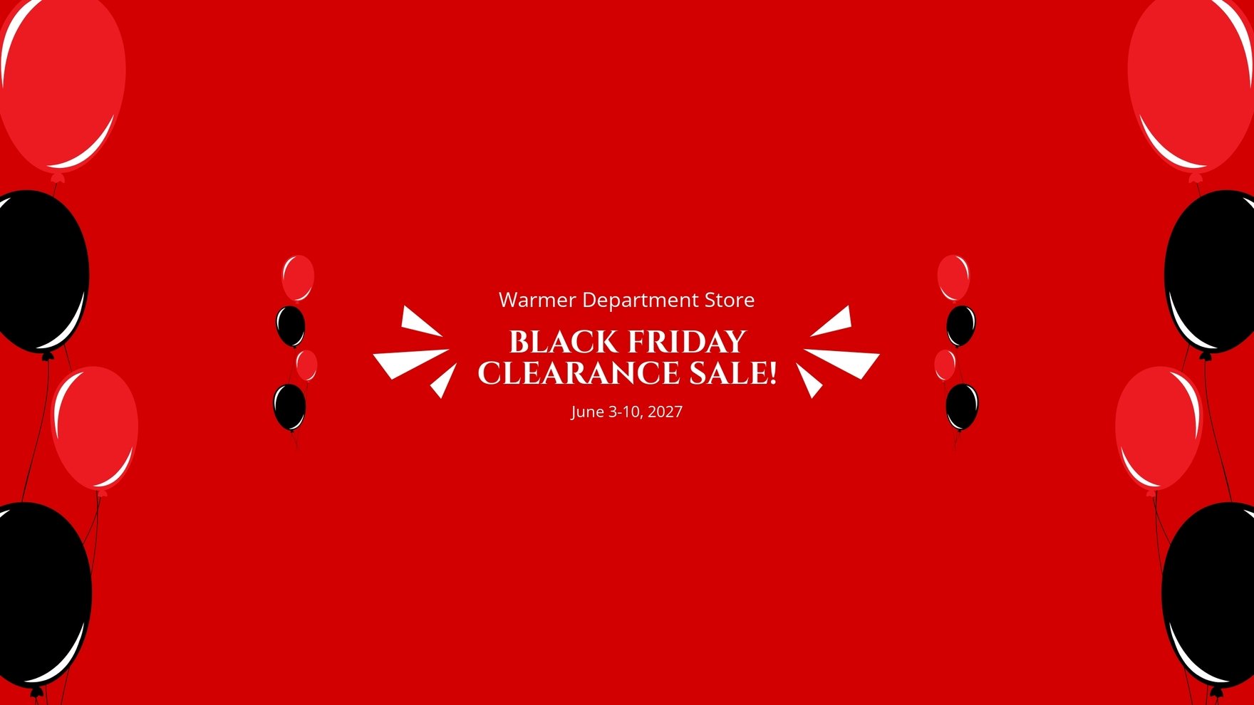 Black Friday Clearance Sale YouTube Banner