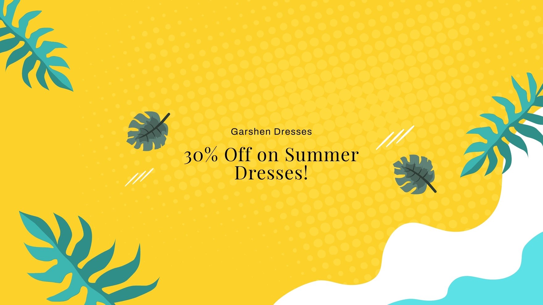 Free Summer Discount Youtube Banner Template