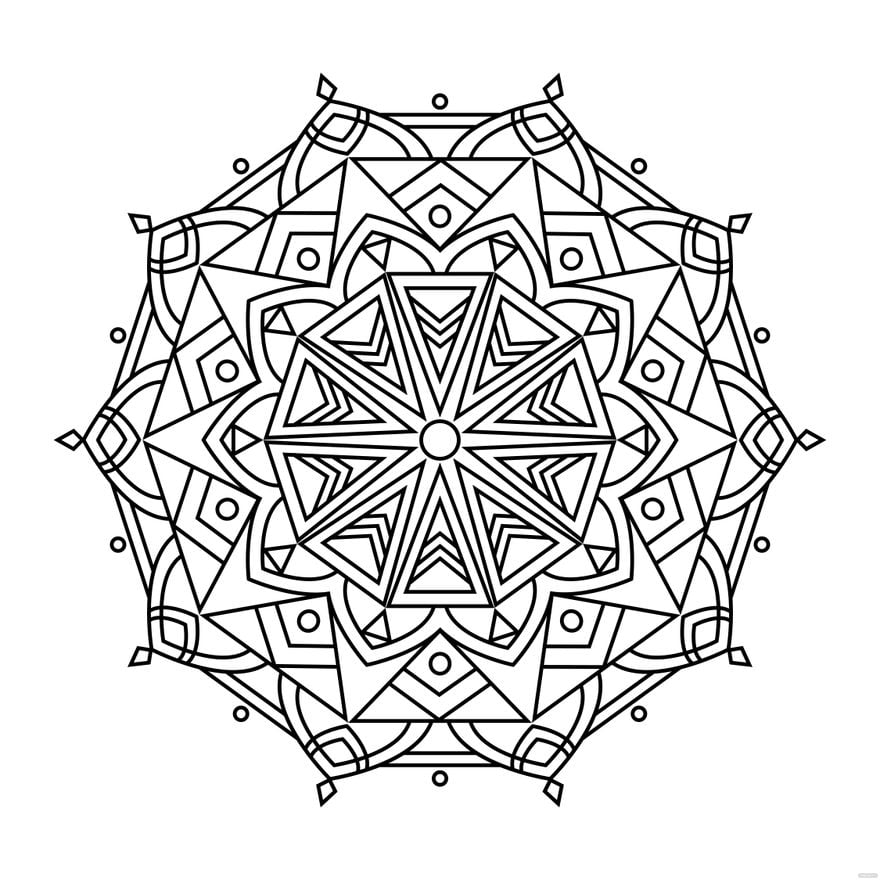 Free Geometric Mandala Vector