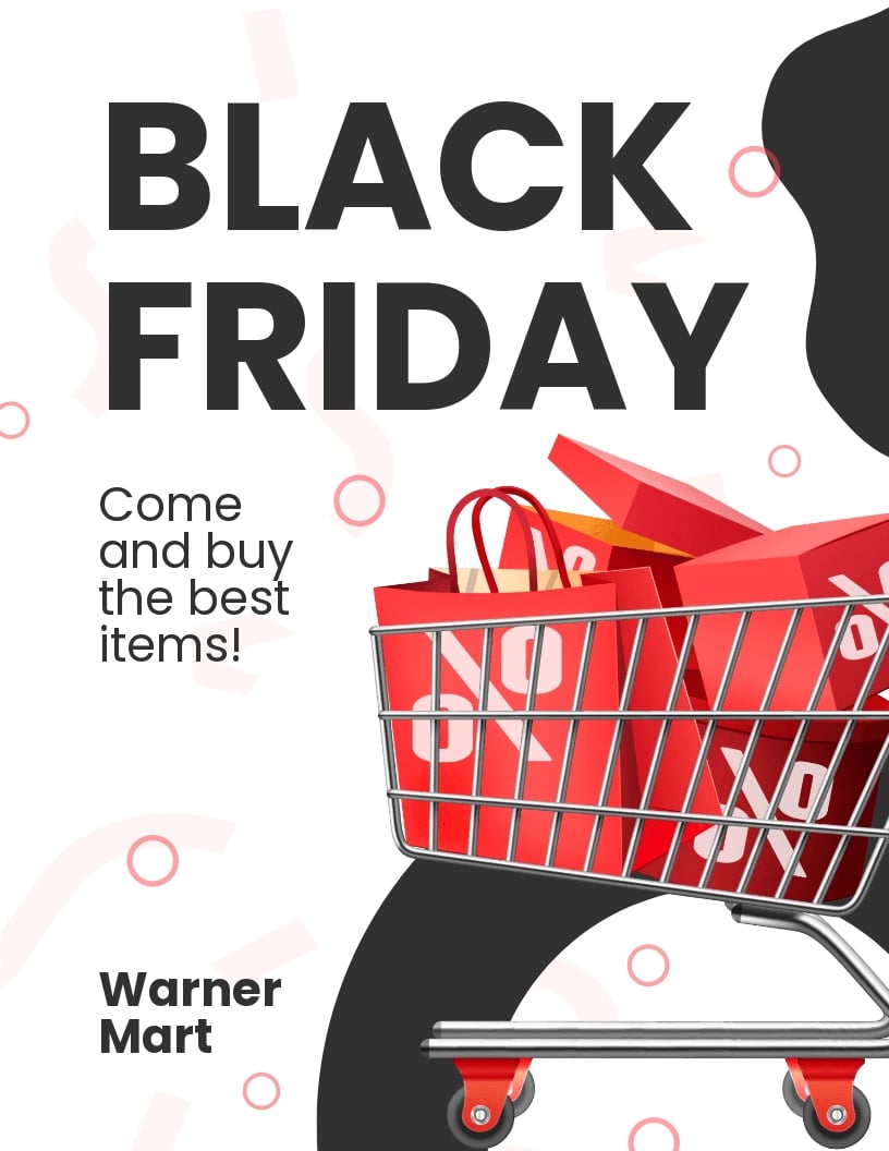 Simple Black Friday Flyer Template