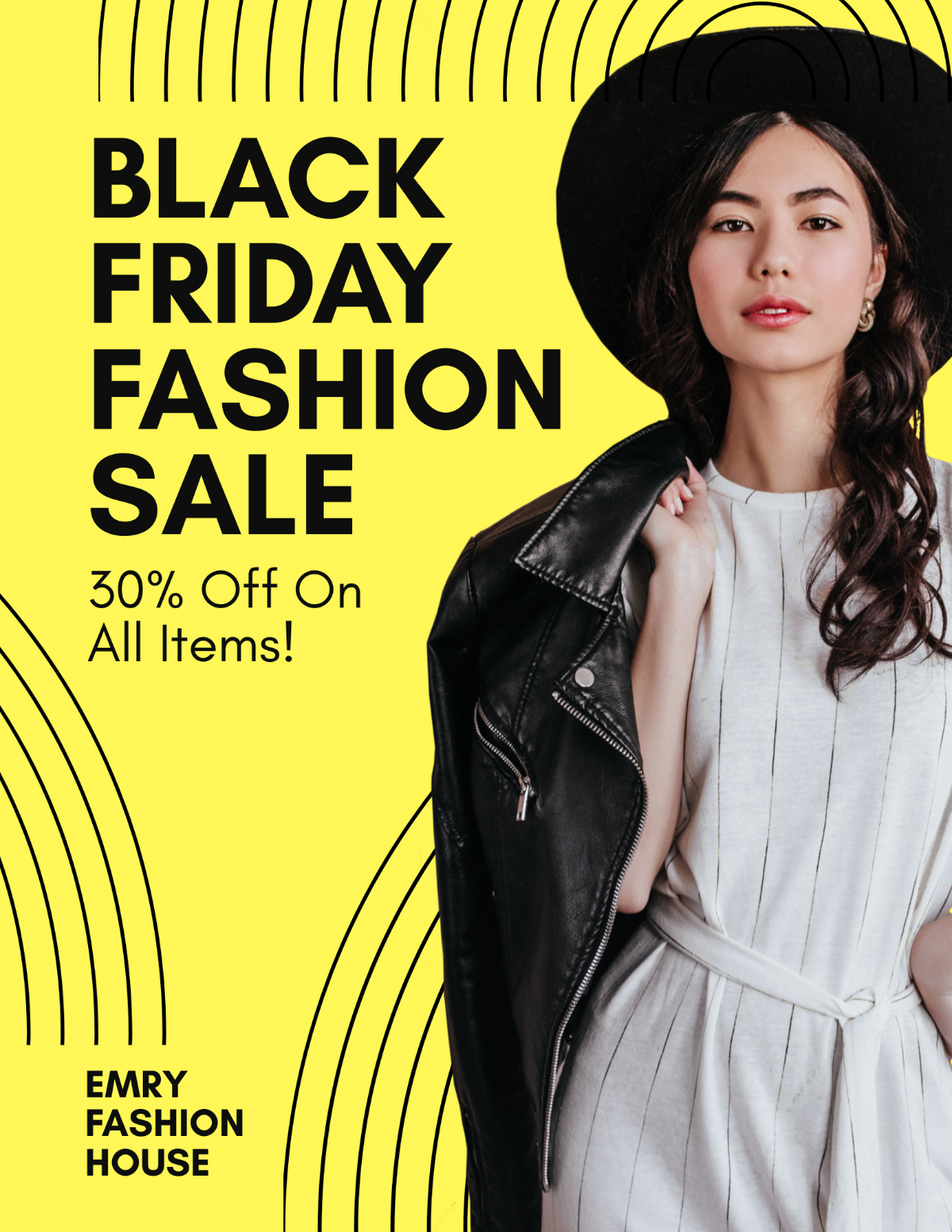 Free Black Friday Fashion Sale Flyer Template