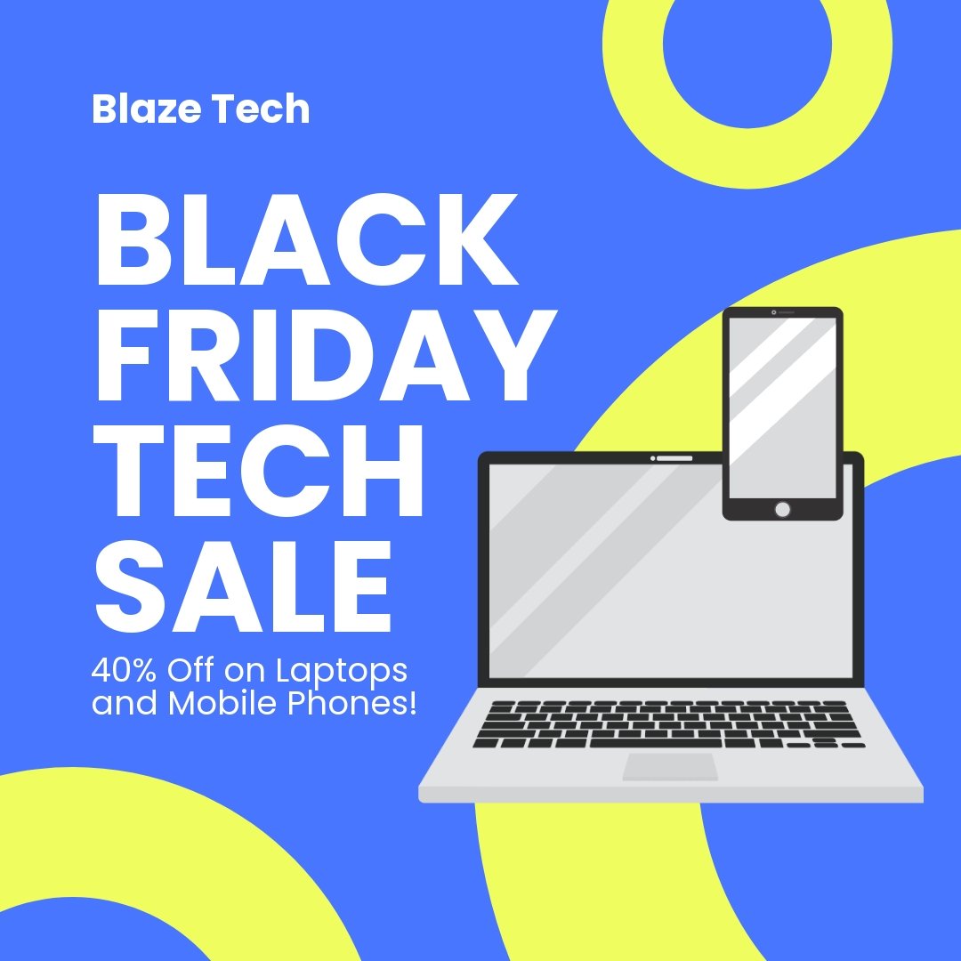 Black Friday Tech Sale Instagram Post Template