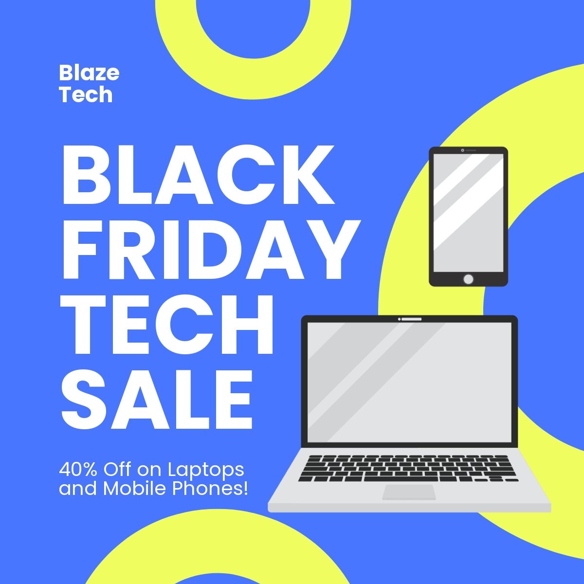 Black Friday Tech Sale LinkedIn Post Template