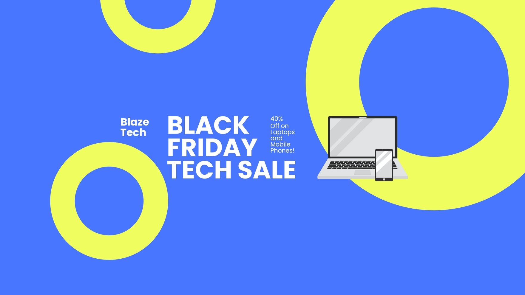 Free Black Friday Tech Sale YouTube Banner Template