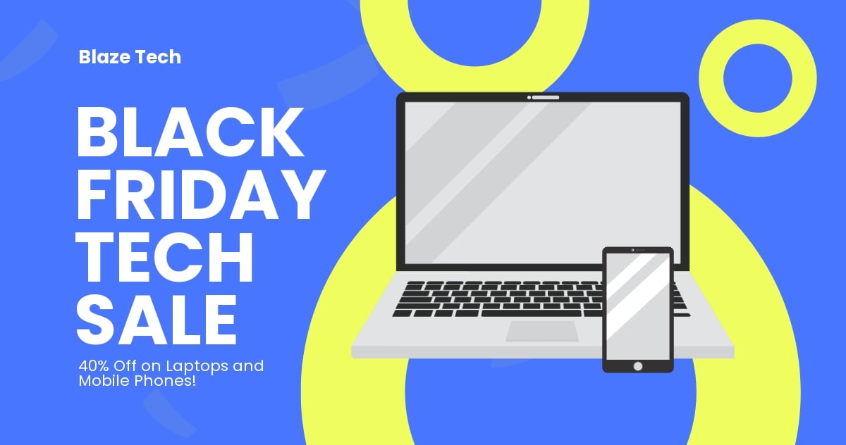 Black Friday Tech Sale Facebook Post Template