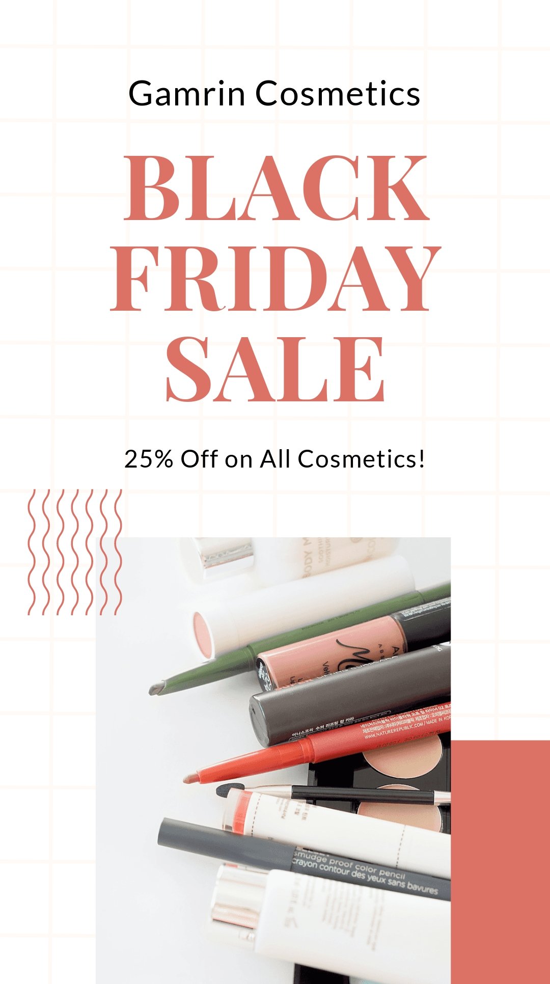 Black Friday Cosmetics Sale Instagram Story Template