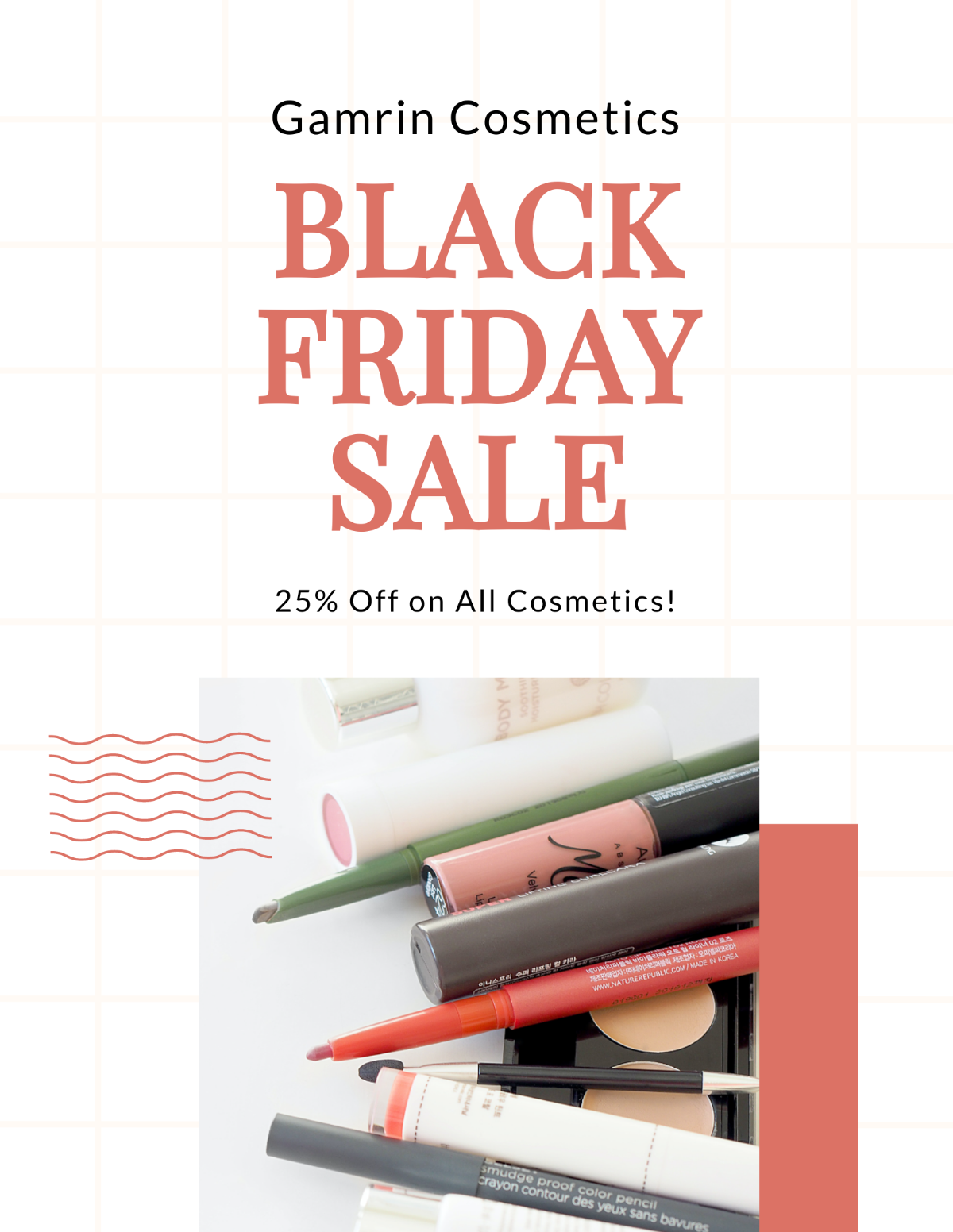 Black Friday Cosmetics Sale Flyer Template