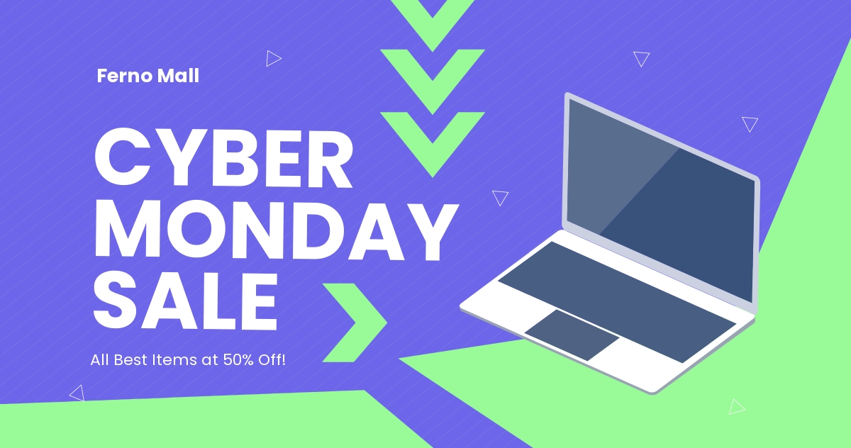 Free Cyber Monday Sales Event Facebook Post Template