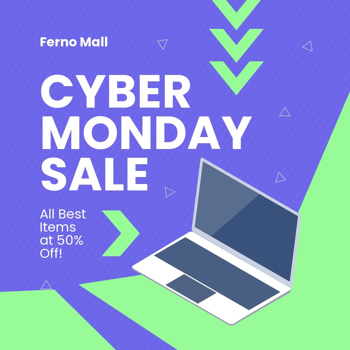 Free Cyber Monday Sales Event Linkedin Post Template