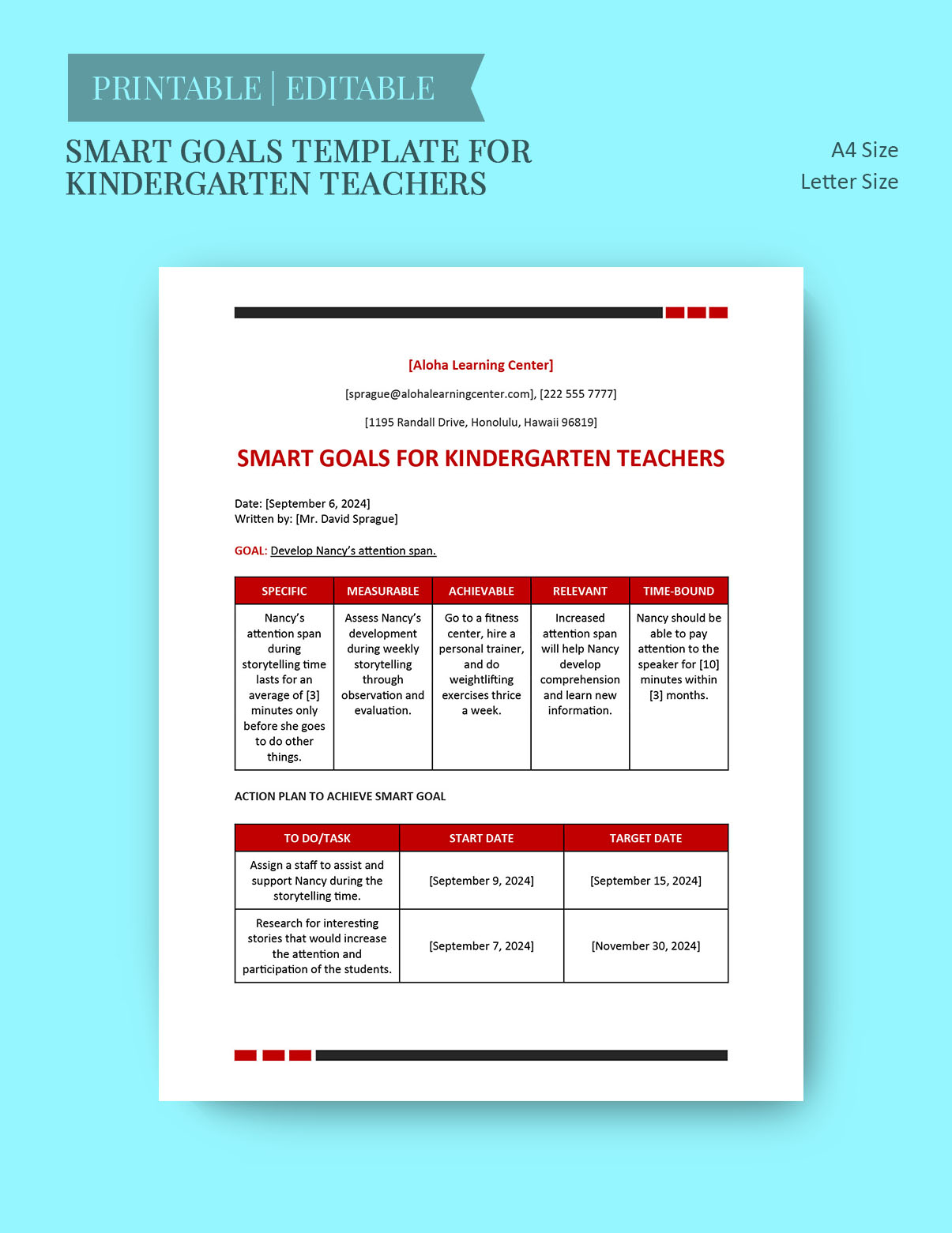 Smart Goals For Elementary Teachers Examples