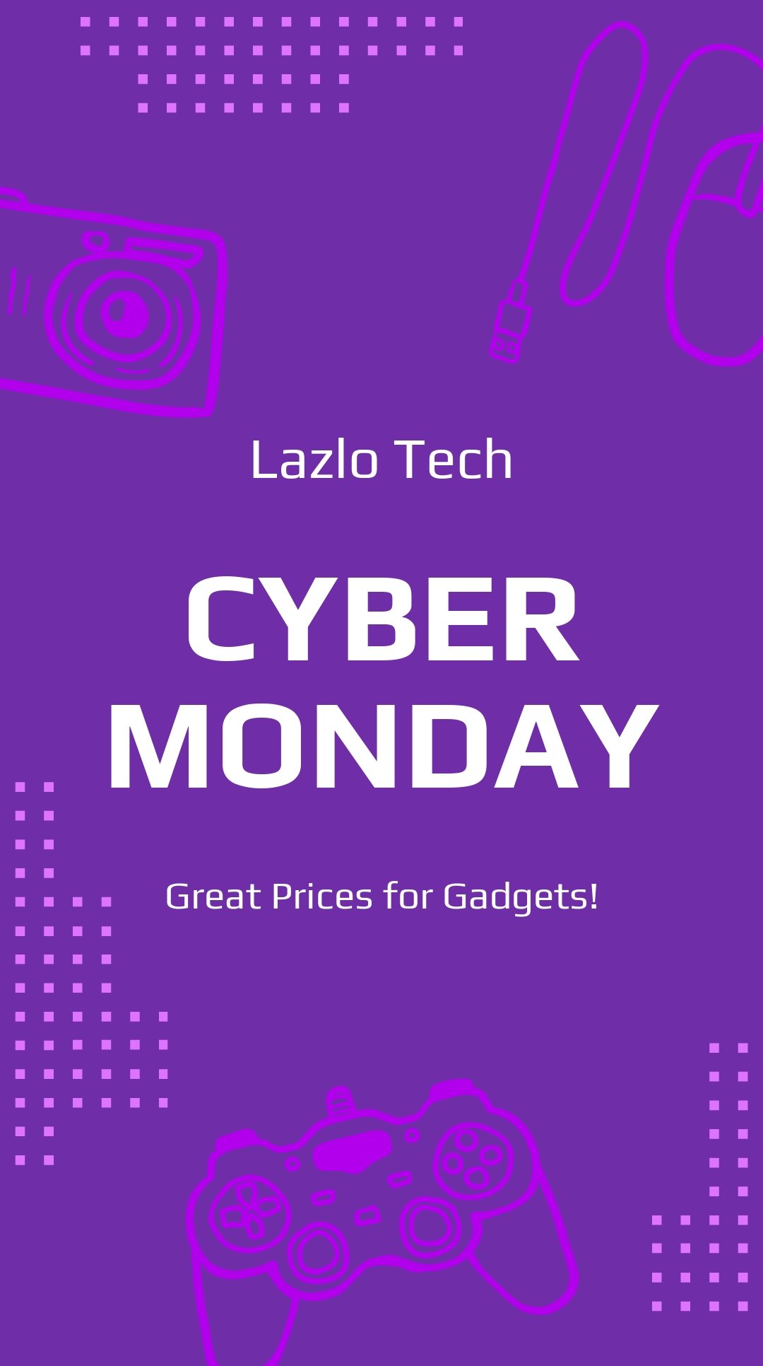 Free Cyber Monday Promotion WhatsApp Post Template