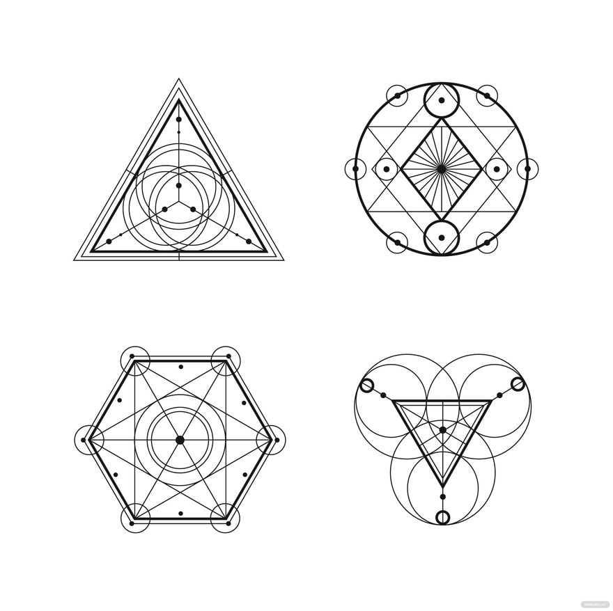 Sacred Geometry Vector in Illustrator, EPS, SVG, JPG, PNG