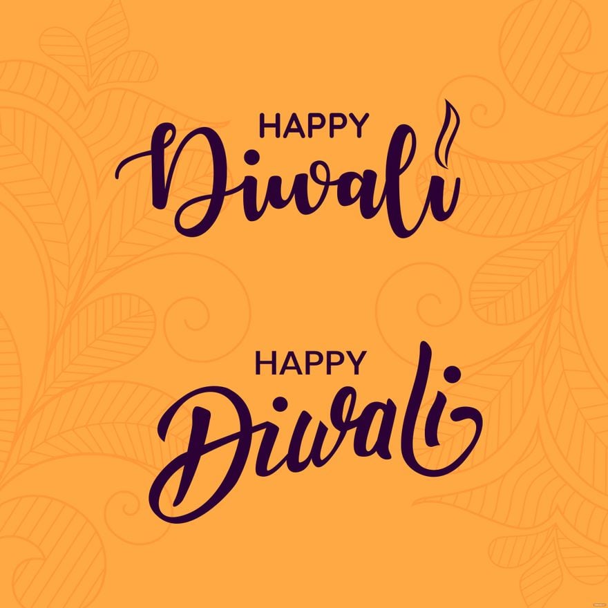 Free Happy Diwali Text Vector