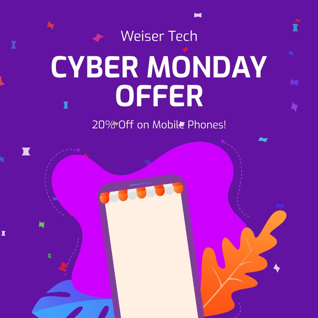 Free Cyber Monday Offer Instagram Post Template