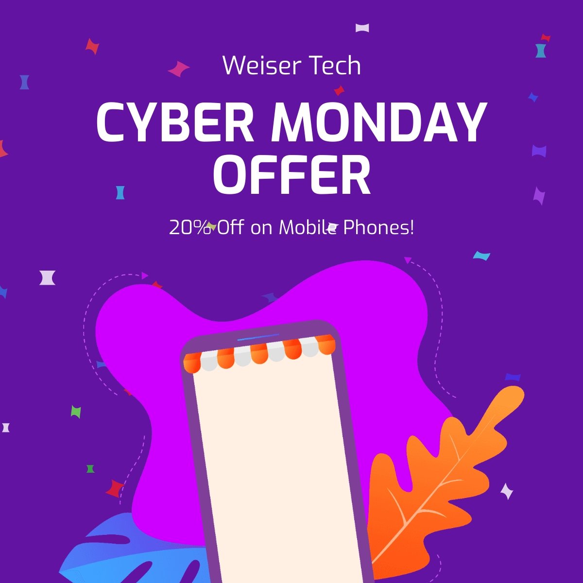 Free Cyber Monday Offer Linkedin Post Template