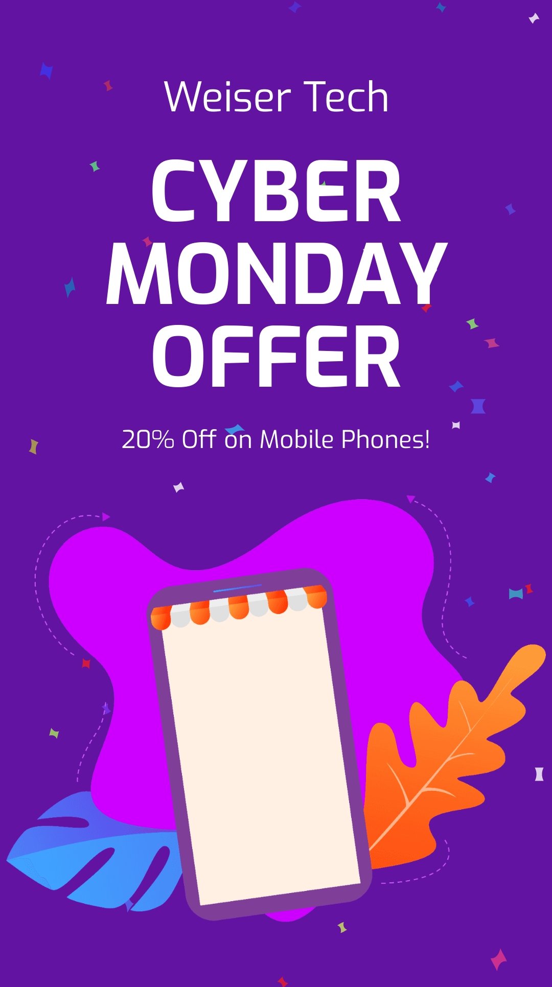Free Cyber Monday Offer Whatsapp Post Template