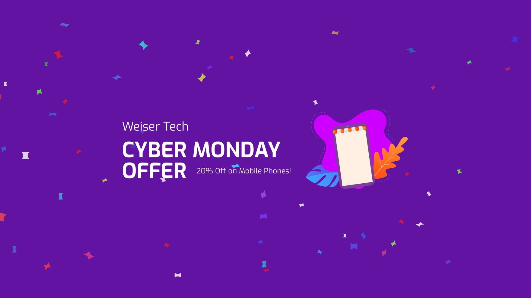 Cyber Monday Offer Youtube Banner Template