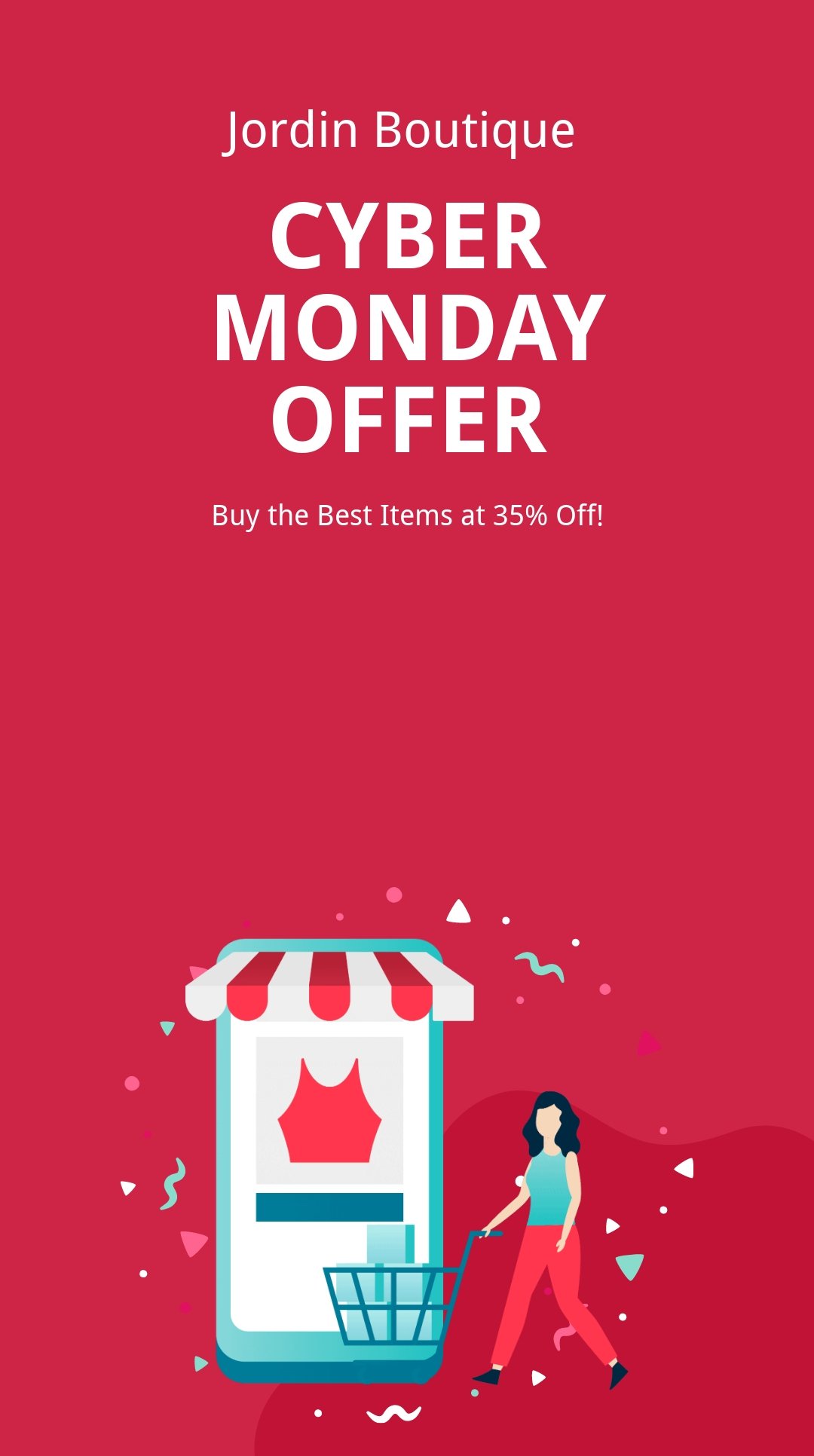 Free Animated Cyber Monday Snapchat Geofilter Template