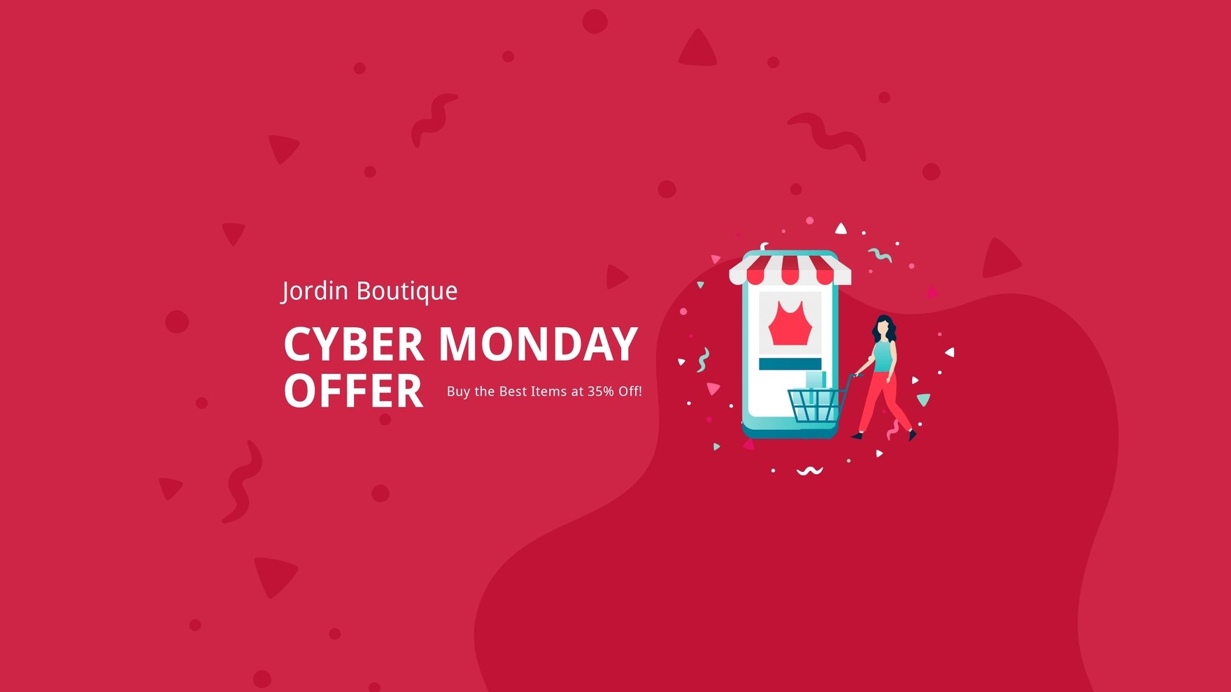 Animated Cyber Monday Youtube Banner Template