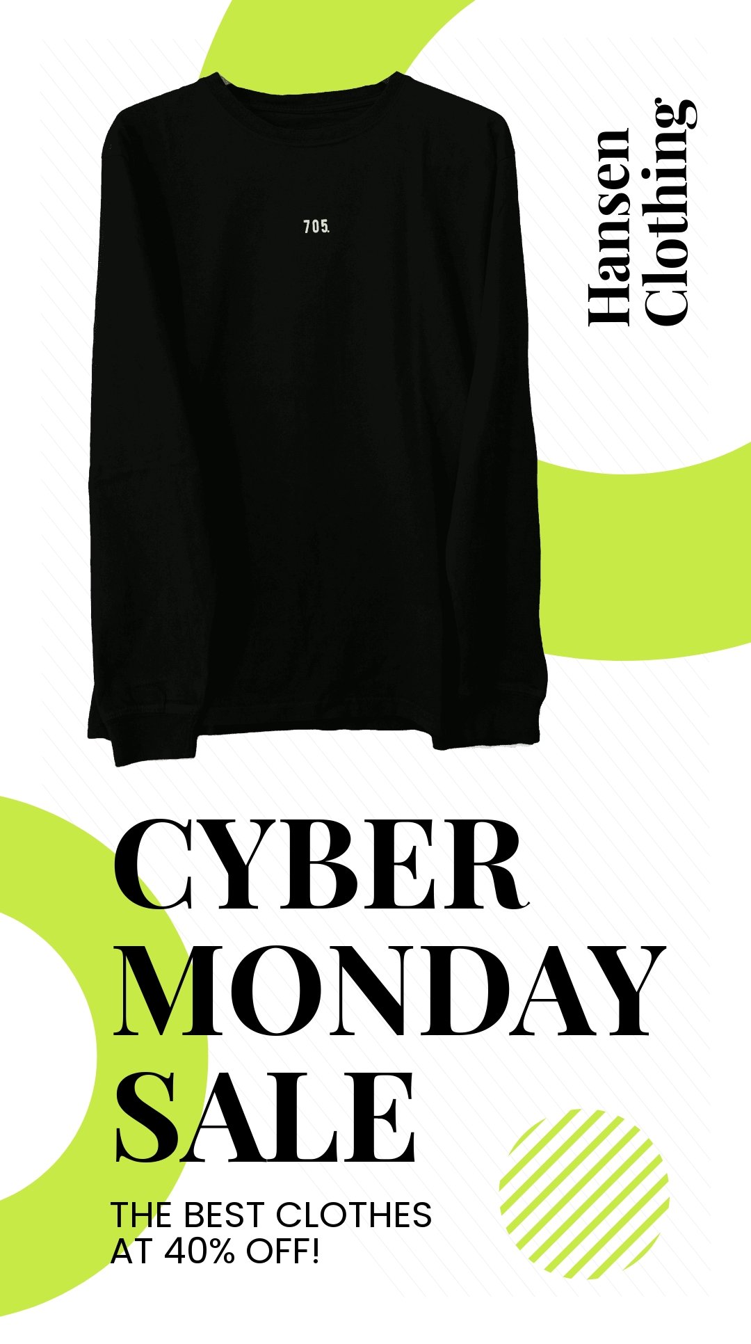 Cyber Monday Clothing Sale Instagram Story Template
