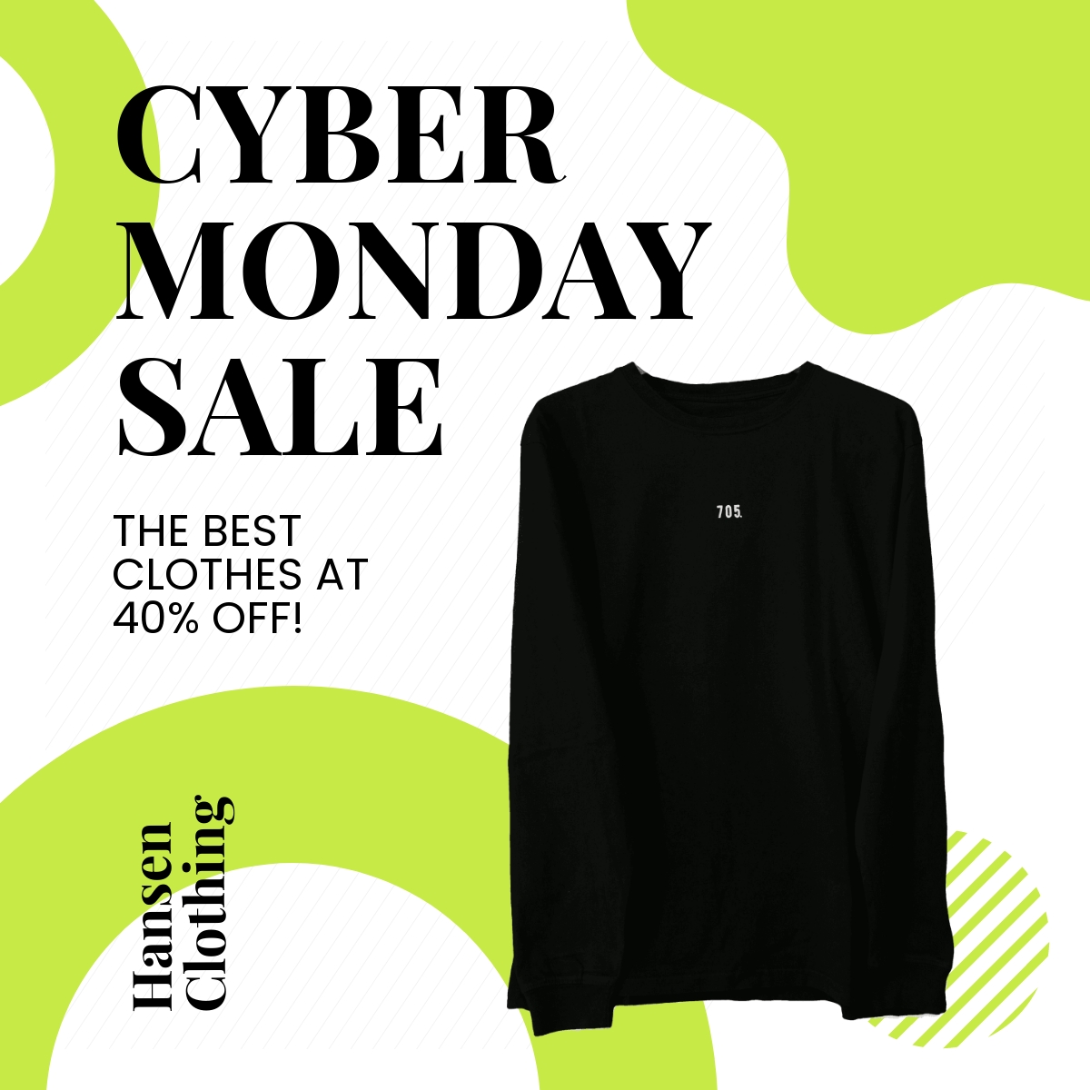 FREE Cyber Monday Clothing Template Download in JPG, PNG