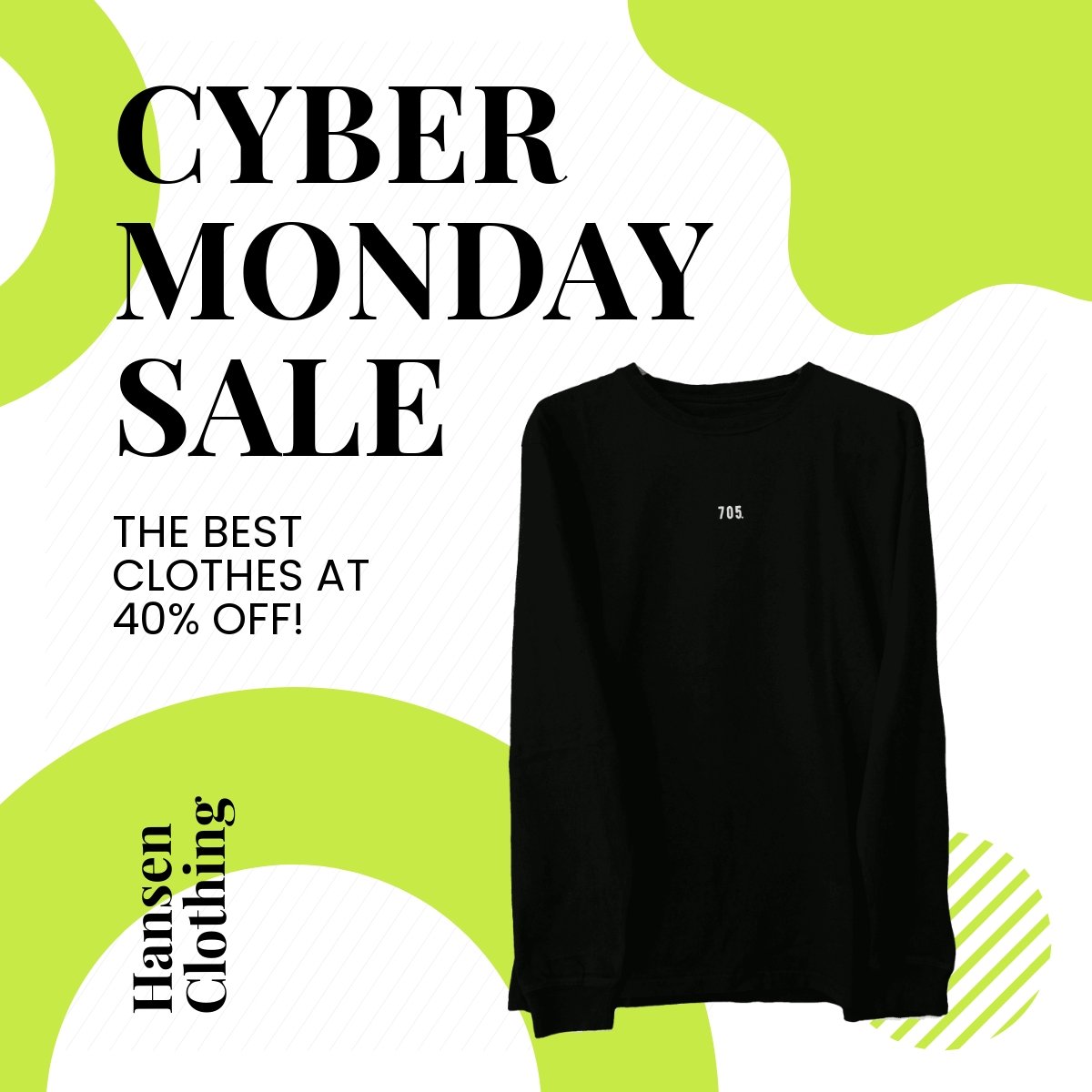 Free Cyber Monday Clothing Sale Linkedin Post Template