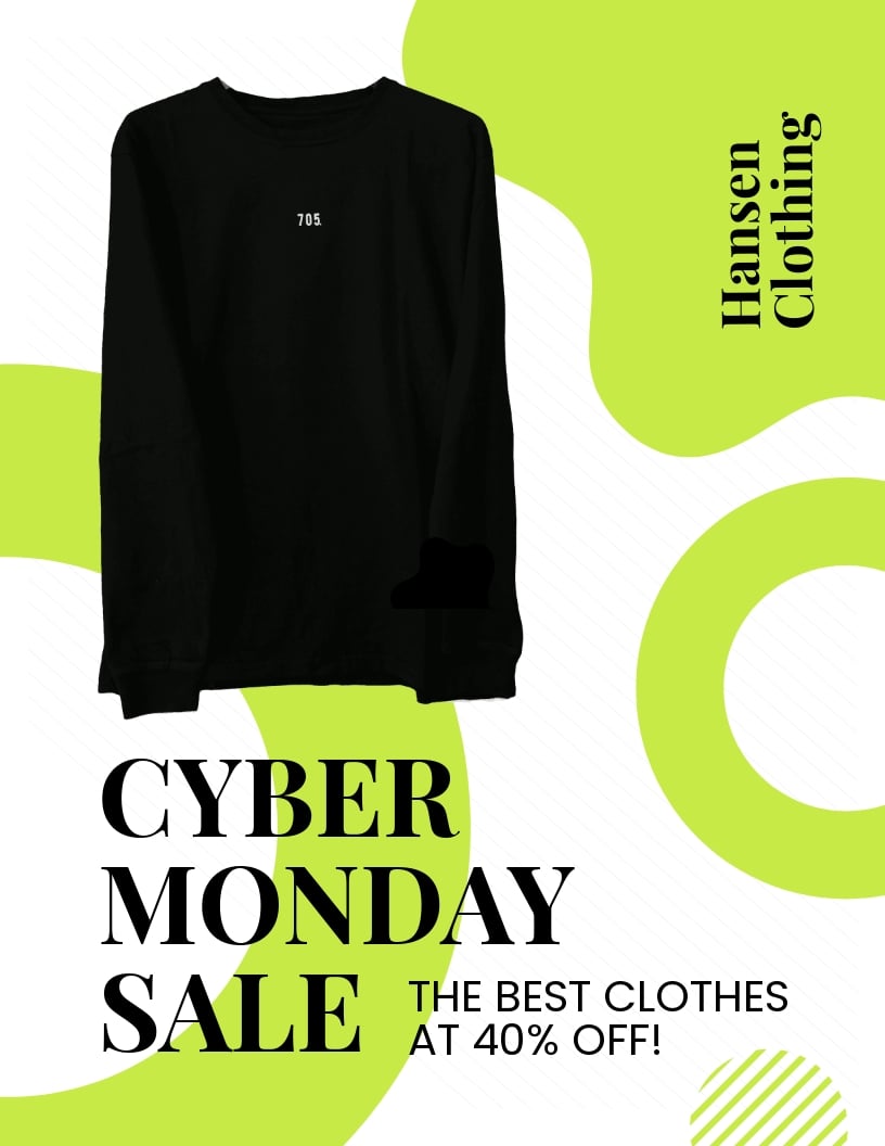 Cyber Monday Clothing Sale Flyer Template