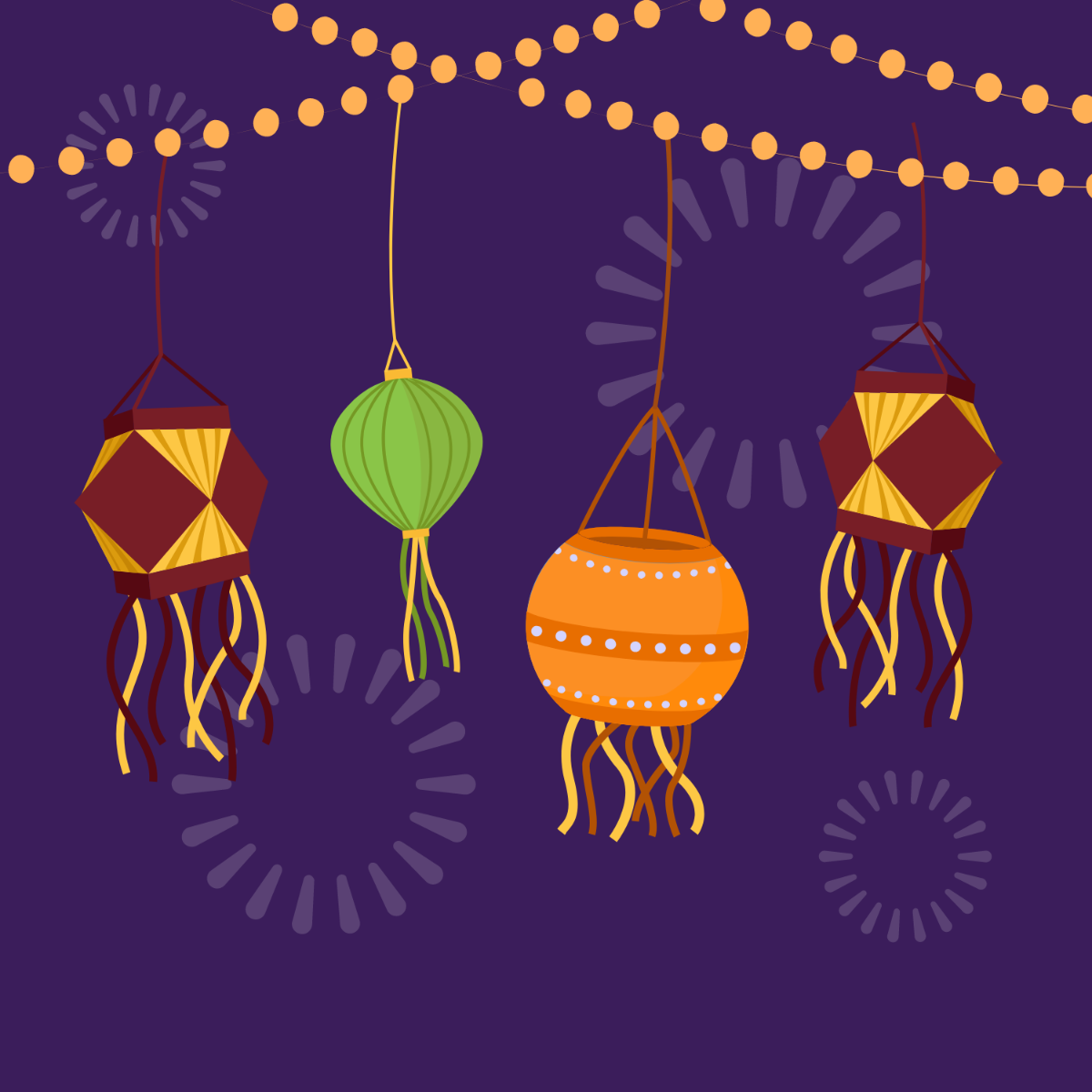 Diwali Lantern Vector