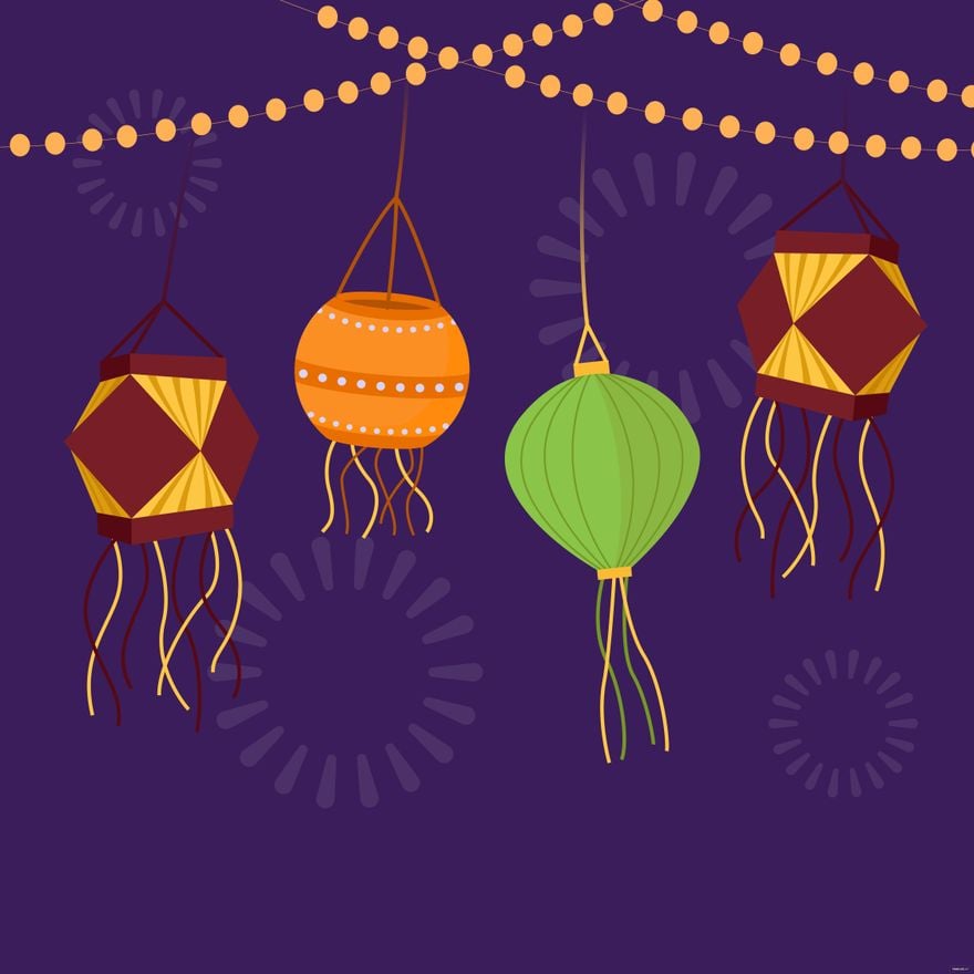 Diwali Lantern Vector in Illustrator, EPS, SVG, JPG, PNG