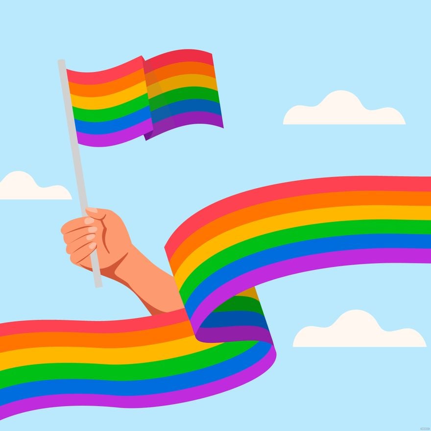 Pride Flag Vector in Illustrator, EPS, SVG, JPG, PNG