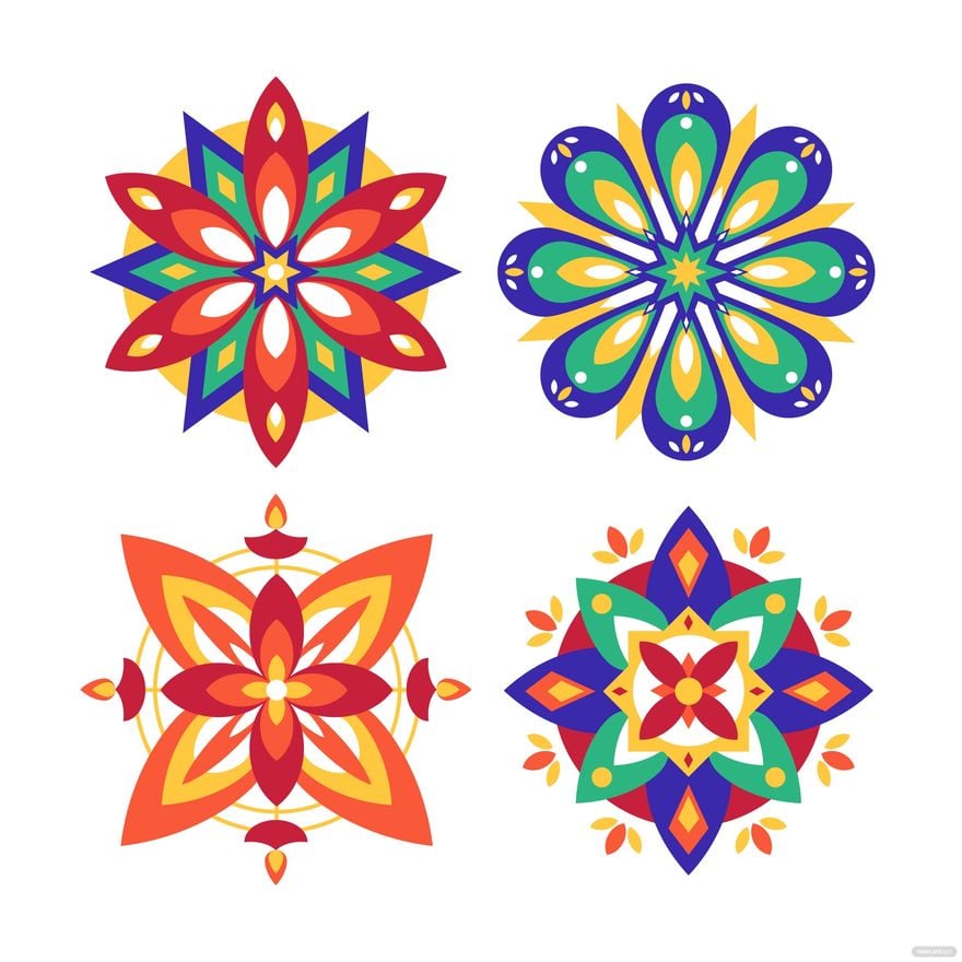 Diwali Rangoli Vector in Illustrator, EPS, SVG, JPG, PNG