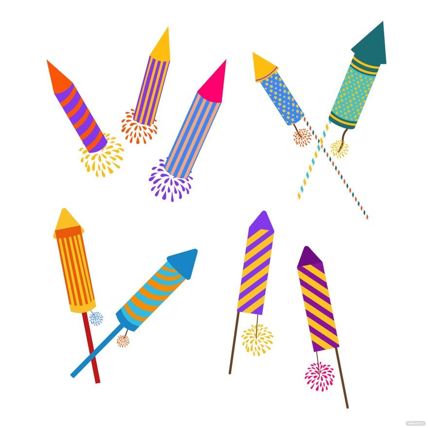 Free Diwali Rocket Vector in Illustrator, EPS, SVG, JPG, PNG