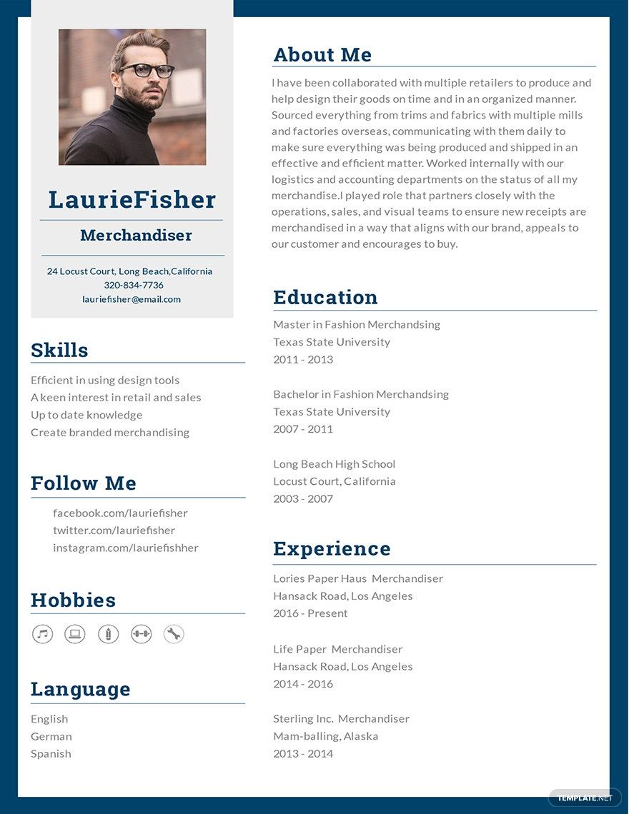 garment-merchandiser-resume-illustrator-indesign-word-apple-pages