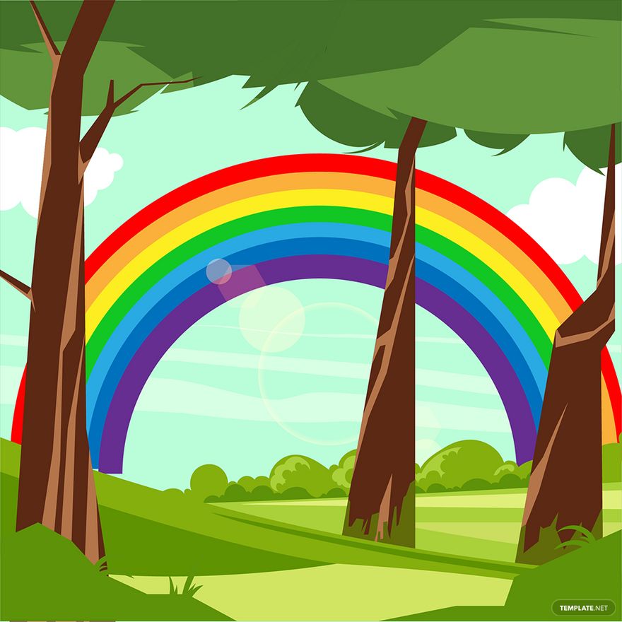Free Rainbow Tree Vector in Illustrator, EPS, SVG, JPG, PNG