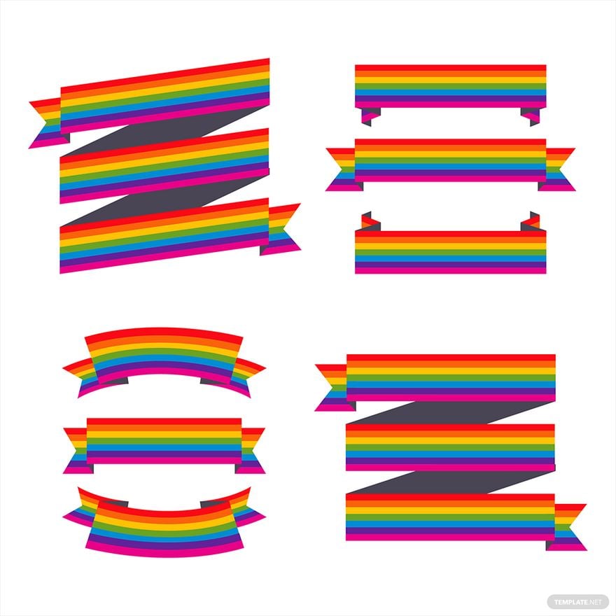 Free Rainbow Ribbon Vector in Illustrator, EPS, SVG, JPG, PNG
