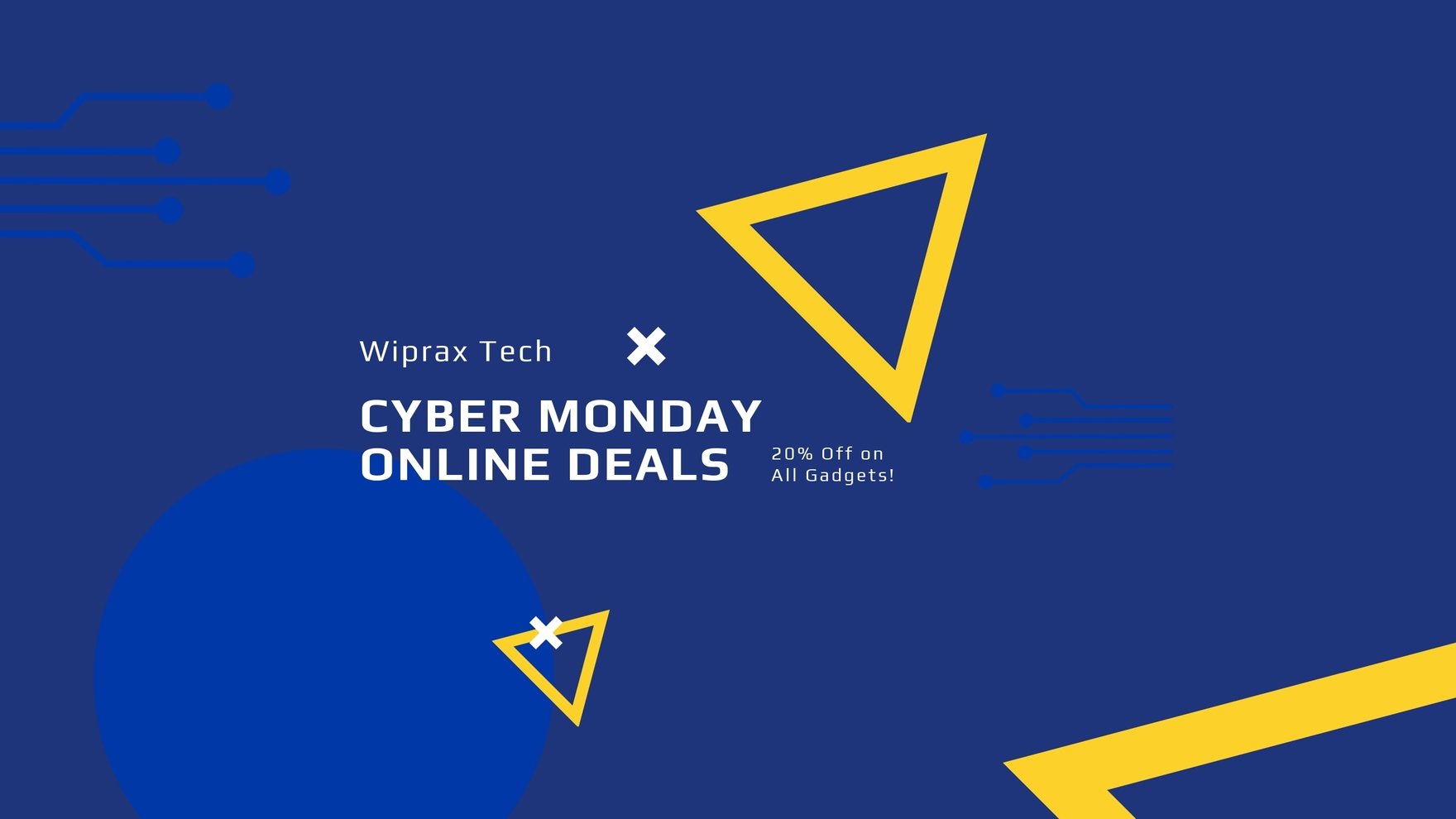 Cyber Monday Online Deals YouTube Banner Template