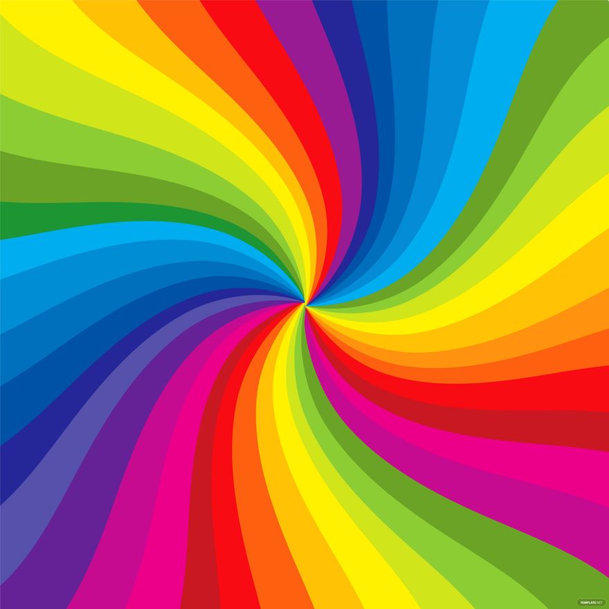 Rainbow Swirl Vector in Illustrator, EPS, SVG, JPG, PNG