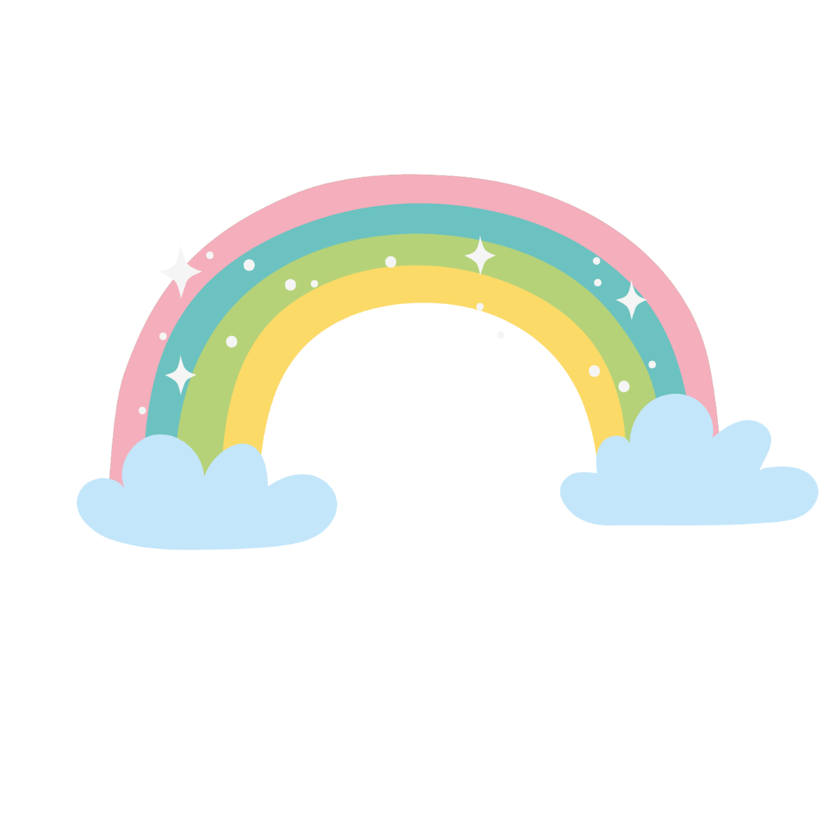 Rainbow Cartoon Vector Template