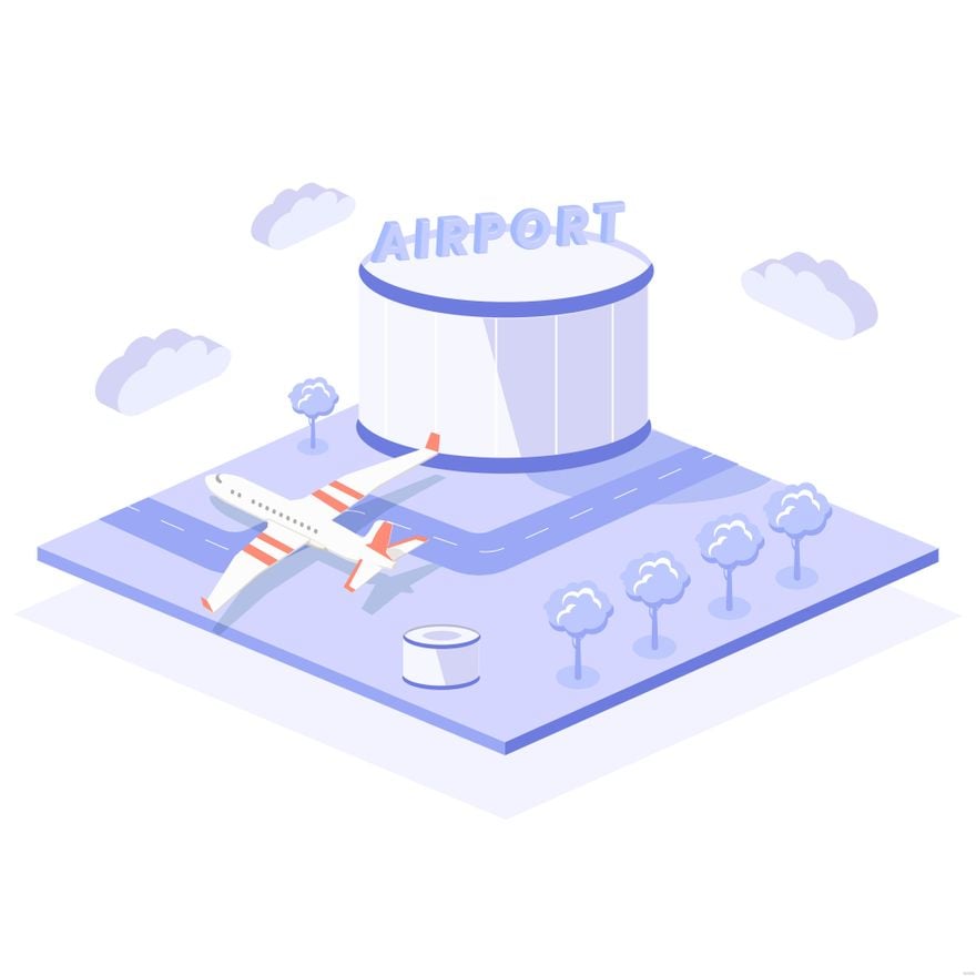 Isometric Airport Illustration