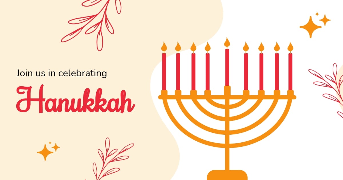 Hanukkah Celebration Facebook Post Template
