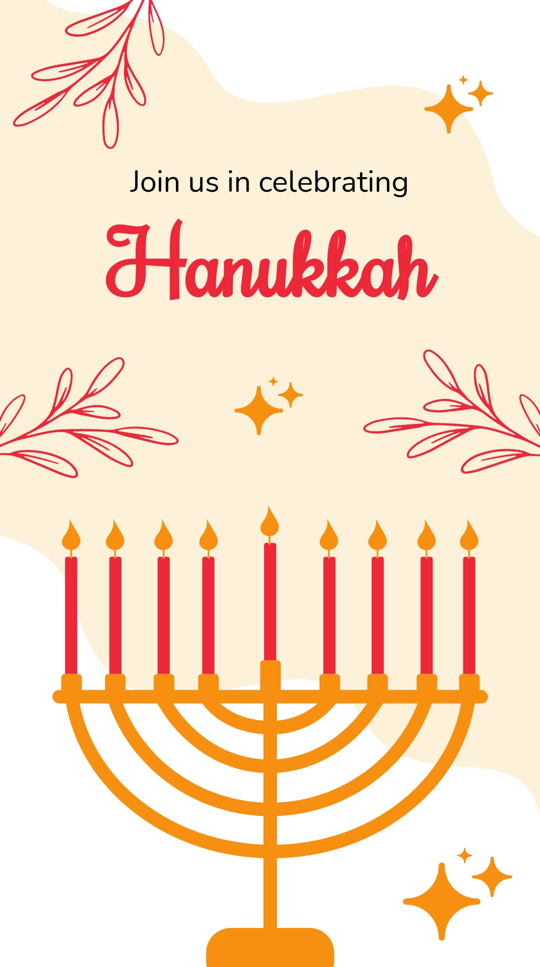 Hanukkah Celebration Whatsapp Post Template